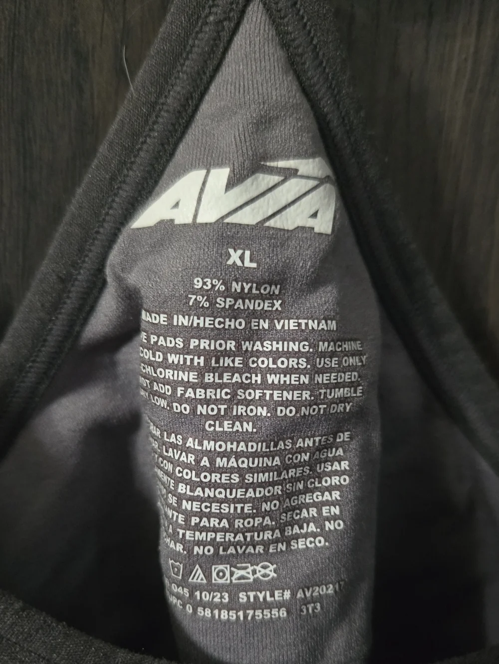Avia Gray Strappy Sports Bra